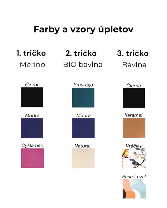 Set troch kojo tričiek na mieru – Tvoj výber