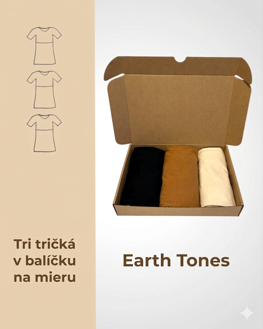 Set troch kojo tričiek na mieru – Earth Tones