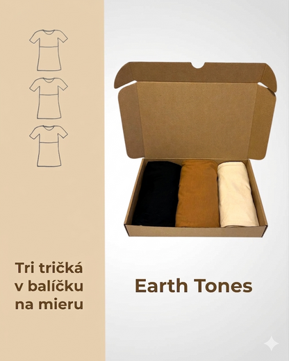 Set troch kojo tričiek na mieru – Earth Tones