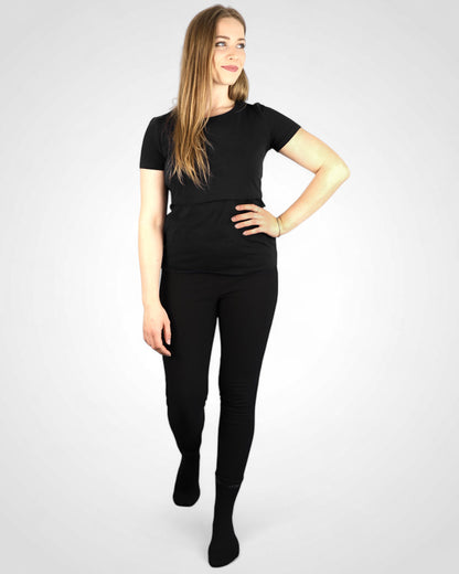 Tričko na dojčenie z bavlny Basic Black