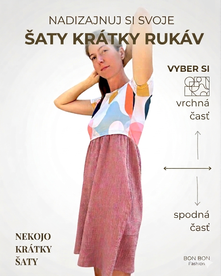 Nekojo šaty uplet s mušelínom na leto vyskladaj si dizajn