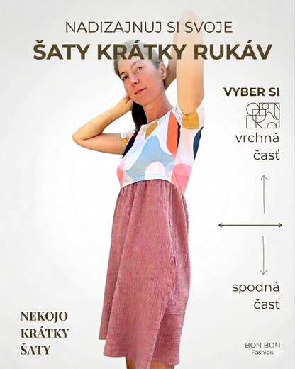 Nekojo šaty uplet s mušelínom na leto vyskladaj si dizajn
