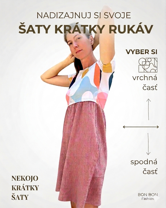 Nekojo šaty uplet s mušelínom na leto vyskladaj si dizajn