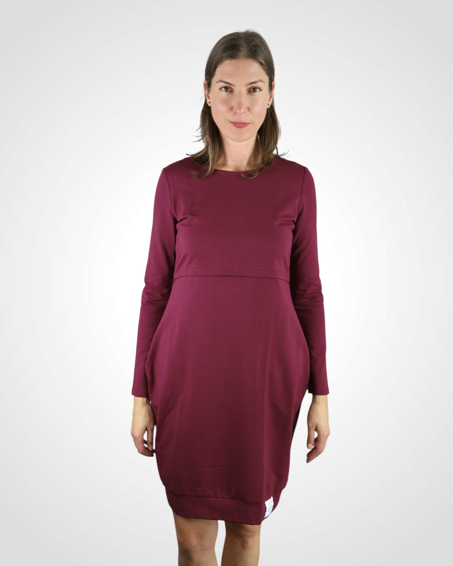 tehotenské a dojčiace šaty na dojčenie z mäkkej teplákoviny, udržateľná slovenská výroba