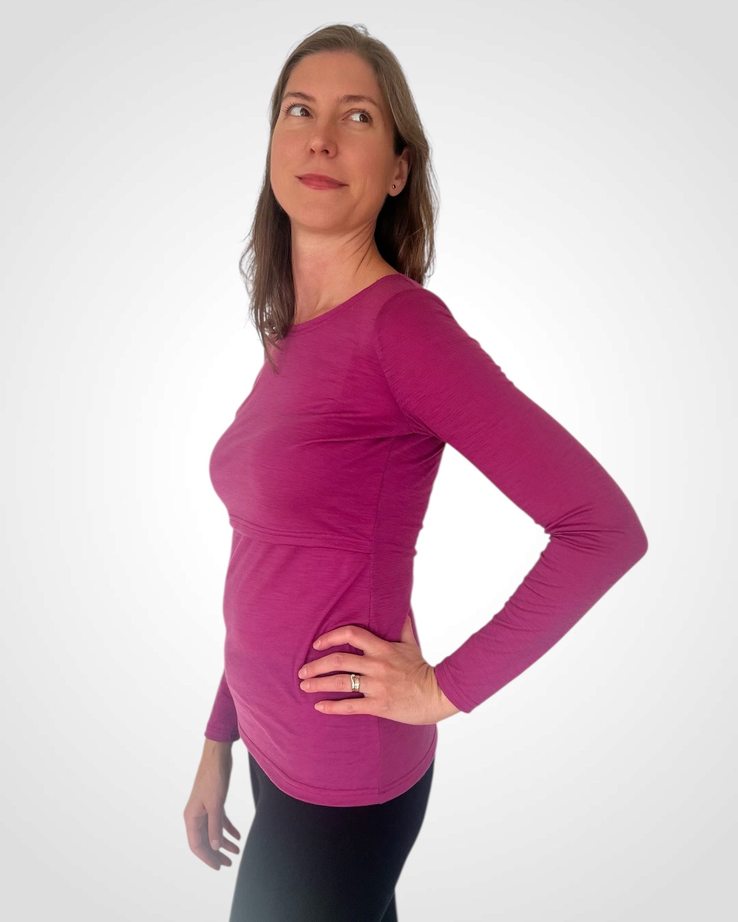 Merino kojo tričko s dlhým rukávom.