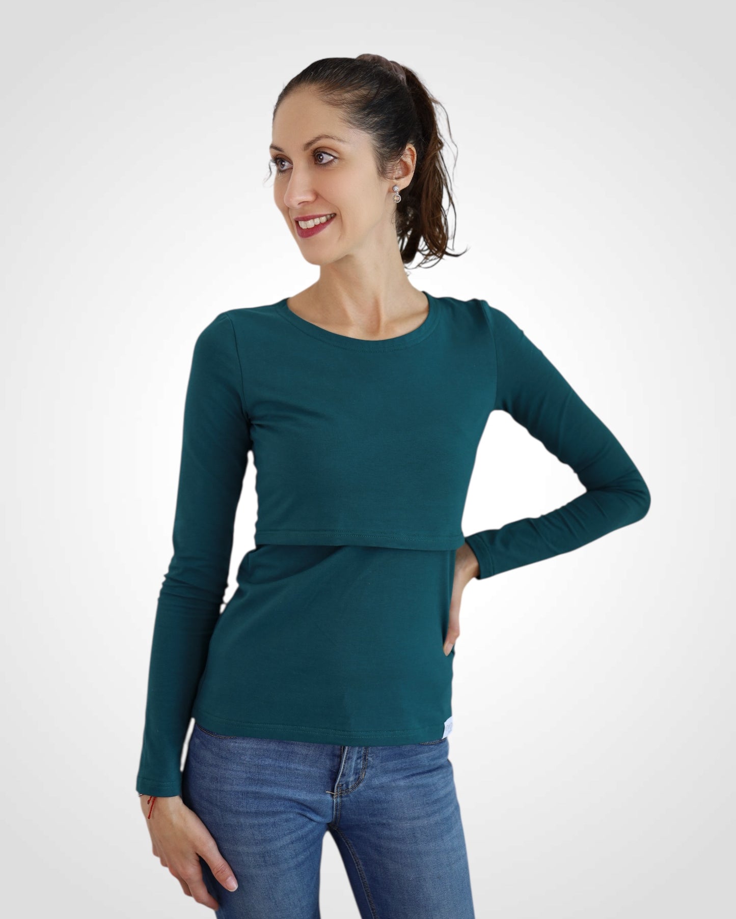 Tričko na dojčenie Smaragd z BIO bavlny