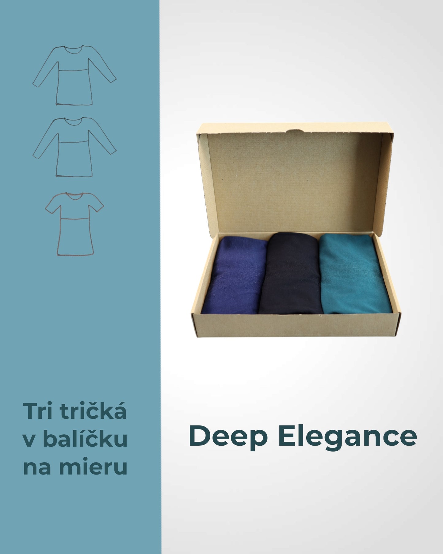 Set troch kojo tričiek na mieru – Deep Elegance