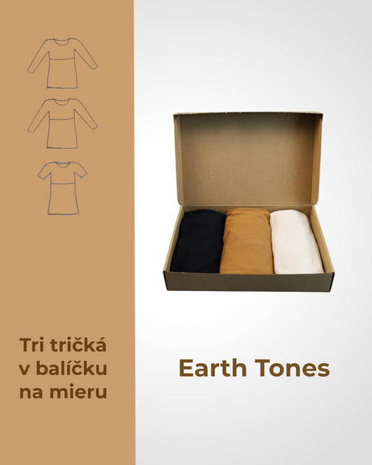 Set troch kojo tričiek na mieru – Earth Tones