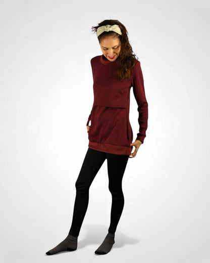 Tehotenská mikina vhodná na dojčenie aj nosenie