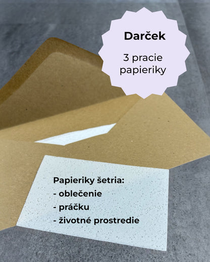 Balenie tri kojo tričká na mieru v elegantných farbách - darček pracie papieriky.