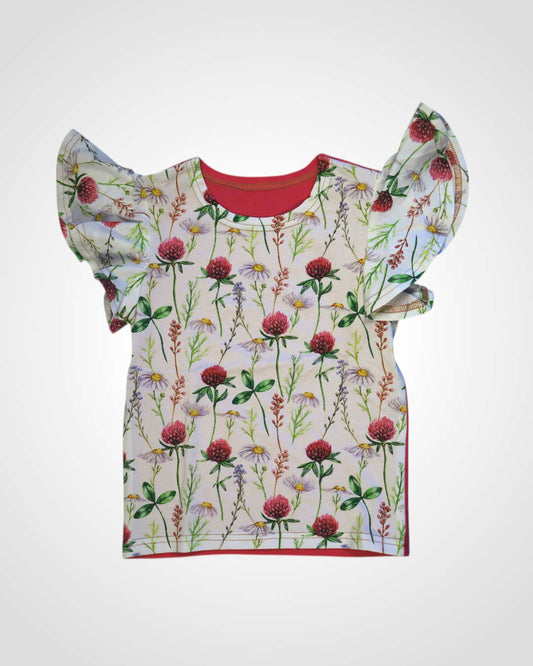 Dievcenske bavlnene tricko zo zbytkov latok. 